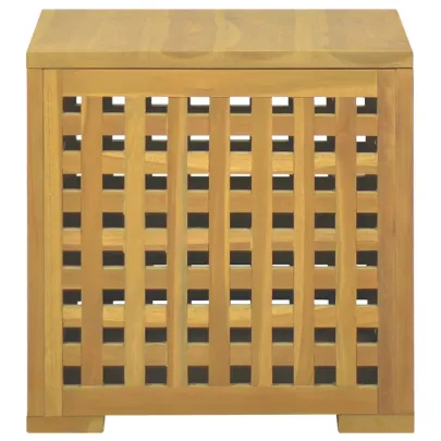 Cutie Depozitare Funie Lemn Tec 40x40x40 cm - Livrare Gratuită