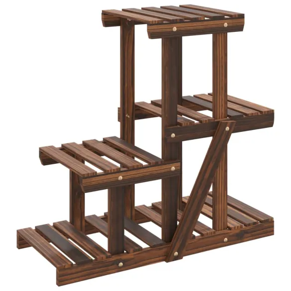 Suport Flori Lemn Brad Carbonizat - 58x25x51 cm Suport Flori Lemn Brad Carbonizat - 58x25x51 cm
