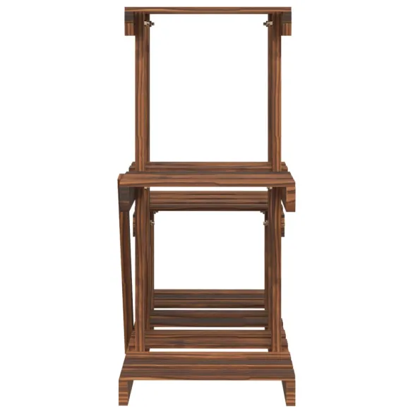 Suport Flori Lemn Brad Carbonizat - 58x25x51 cm Suport Flori Lemn Brad Carbonizat - 58x25x51 cm