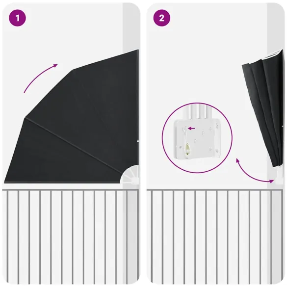 Ecran de intimitate pentru balcon Antracit 210x210 cm