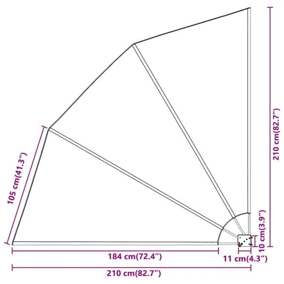 Ecran de intimitate balcon 210x210 cm Bej | Livrare Gratuită