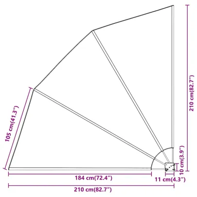 Ecran de intimitate balcon 210x210 cm Bej | Livrare Gratuită