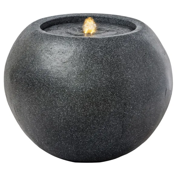 Fântână Sferică LED pentru Terasă - Negru | HEISSNER