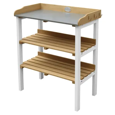 Masă de Plantare cu Rafturi - Lemn Rezistent la Vreme