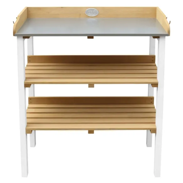 Masă de Plantare cu Rafturi - Lemn Rezistent la Vreme