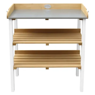 Masă de Plantare cu Rafturi - Lemn Rezistent la Vreme