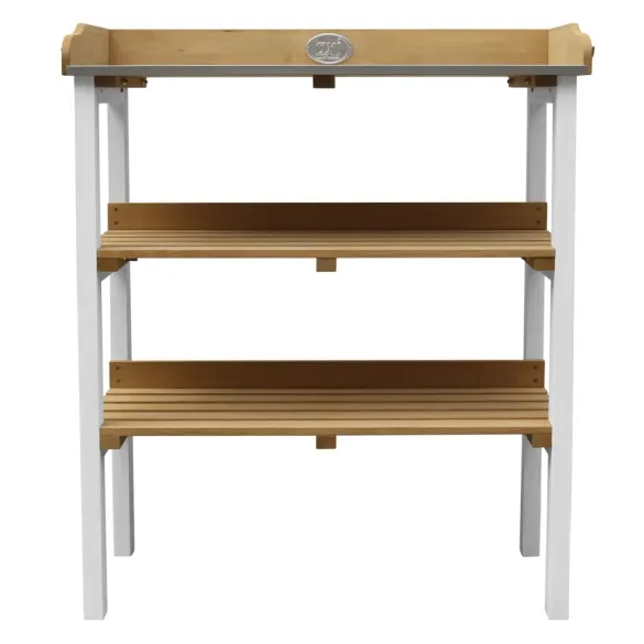 Masă de Plantare cu Rafturi - Lemn Rezistent la Vreme