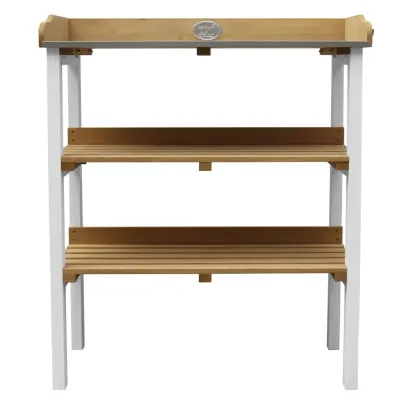 Masă de Plantare cu Rafturi - Lemn Rezistent la Vreme