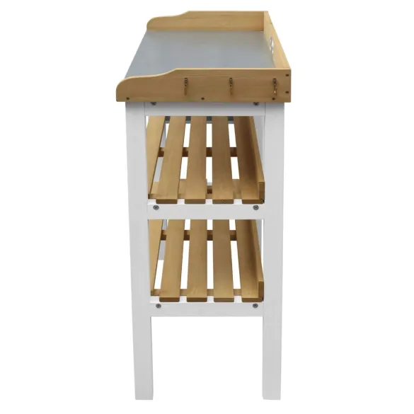 Masă de Plantare cu Rafturi - Lemn Rezistent la Vreme