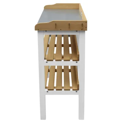 Masă de Plantare cu Rafturi - Lemn Rezistent la Vreme