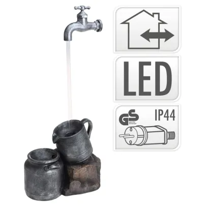 Fântână Grădină cu LED și Stropitoare - ProGarden