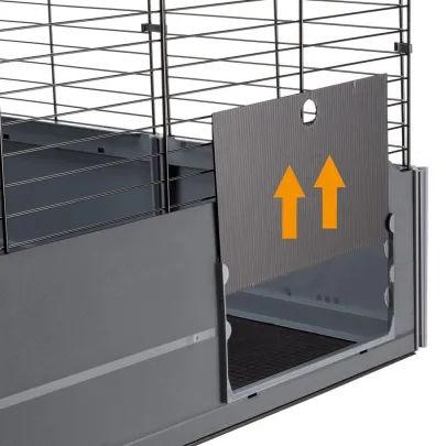 Cușcă Iepuri Multipla Double - Negru - 107.5x72x96.5 cm | Ferplast