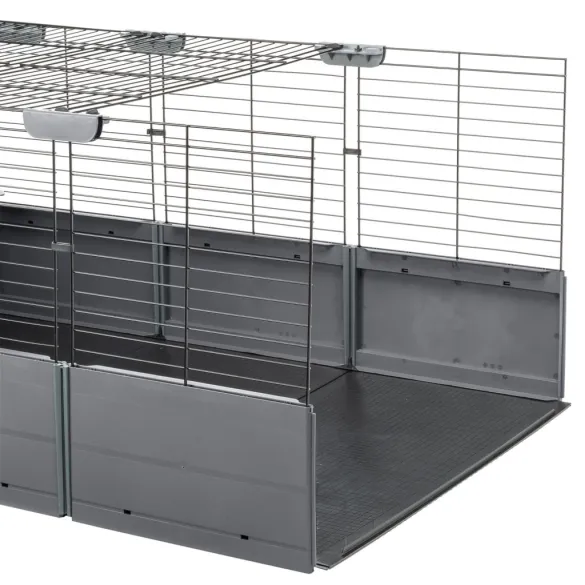 Cușcă Iepuri Multipla Double - Negru - 107.5x72x96.5 cm | Ferplast