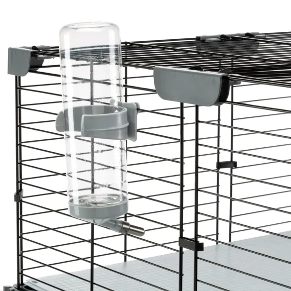 Cușcă Iepuri Multipla Double - Negru - 107.5x72x96.5 cm | Ferplast