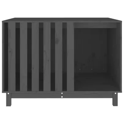 Casă Câini Lemn Masiv Pin - Adăpost Gri 100x70x72 cm