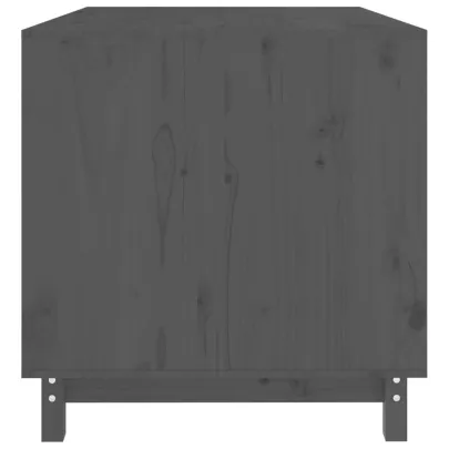 Casă Câini Lemn Masiv Pin - Adăpost Gri 100x70x72 cm
