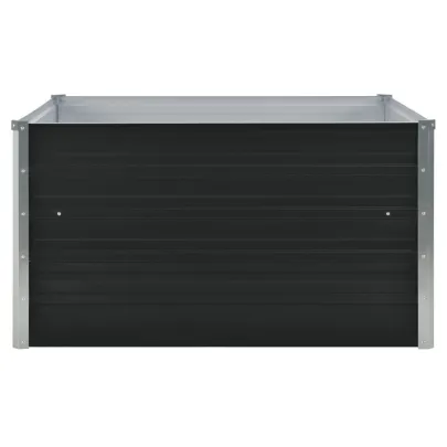 Strat Grădină Înalt Antracit 100x100x45 cm - Oțel Galvanizat