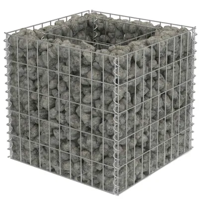 Strat Înălțat Gabion 50x50x50 cm - Oțel Galvanizat | Livrare Gratuită