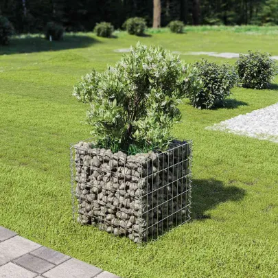 Strat Înălțat Gabion 50x50x50 cm - Oțel Galvanizat | Livrare Gratuită