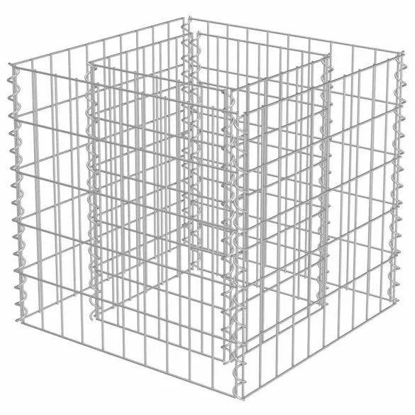 Strat Înălțat Gabion 50x50x50 cm - Oțel Galvanizat | Livrare Gratuită