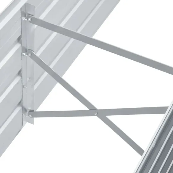 Strat Înălțat Grădină Gri - Oțel Galvanizat 160x40x45 cm