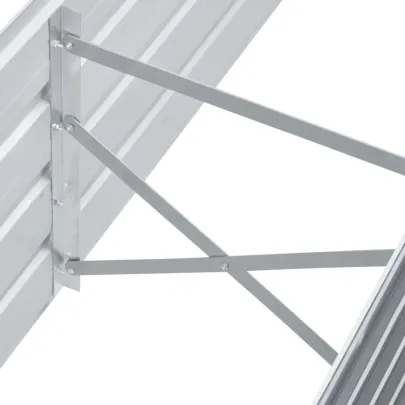 Strat Înălțat Grădină Gri - Oțel Galvanizat 160x40x45 cm