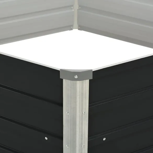 Strat Înălțat Grădină Antracit 129x129x45 cm Oțel