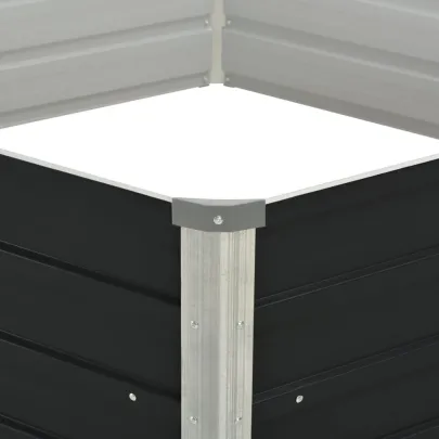 Strat Înălțat Grădină Antracit 129x129x45 cm Oțel