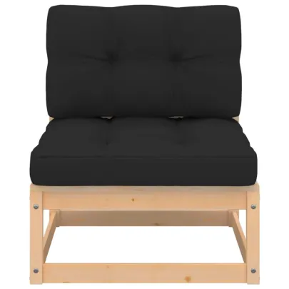 Set Mobilier Grădină 3 Piese - Lemn Masiv de Pin cu Perne