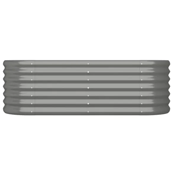 Strat Înălțat Grădină Gri 114x40x36cm - Oțel Galvanizat