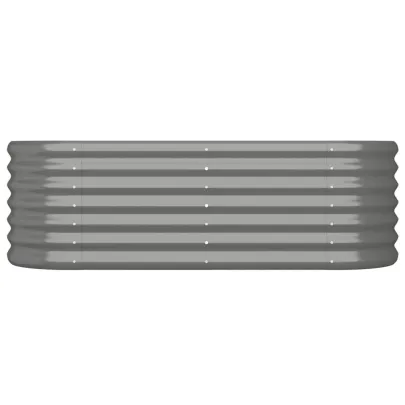 Strat Înălțat Grădină Gri 114x40x36cm - Oțel Galvanizat
