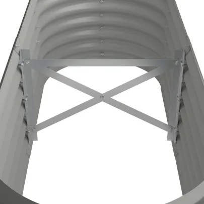 Strat Înălțat Grădină Gri 114x40x36cm - Oțel Galvanizat