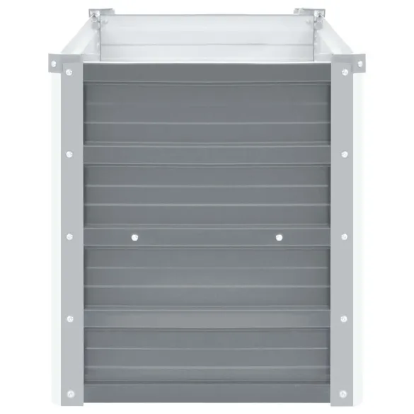 Strat Înălțat Grădină Gri - Oțel Galvanizat | Livrare Gratuită