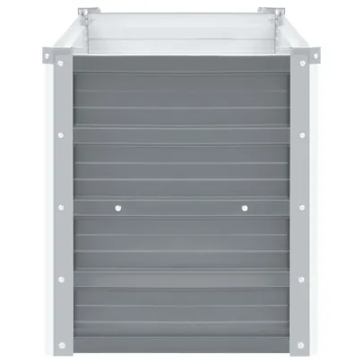 Strat Înălțat Grădină Gri - Oțel Galvanizat | Livrare Gratuită