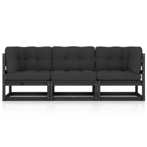 Canapea grădină 3 locuri lemn pin - Livrare gratuită 2