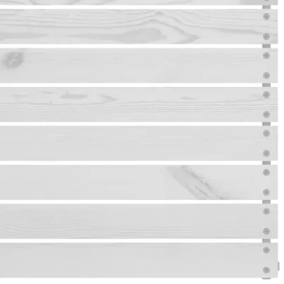 Set Mobilier Grădină 2 Locuri - Alb - Lemn Masiv de Pin