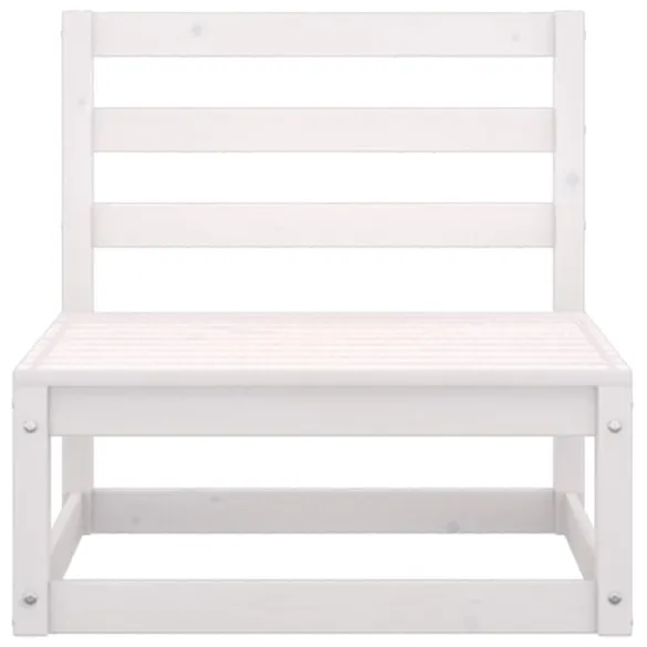 Canapea Gradina 4 Locuri Alb - Lemn Masiv de Pin