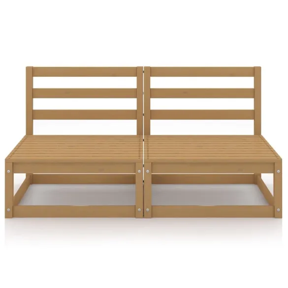 Canapea grădină 2 locuri lemn masiv pin - Livrare gratuită