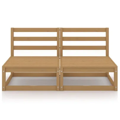 Canapea grădină 2 locuri lemn masiv pin - Livrare gratuită