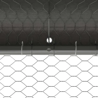 Cușcă pentru Pui Oțel Galvanizat 600x200x198.5 cm - Livrare Gratuită