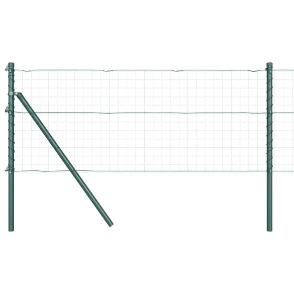 Stâlpi de Gard Oțel Verde 3.2x3.2x120 cm | 26 buc