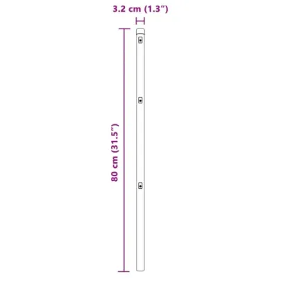 Stâlpi de Gard Oțel, 52 buc - Argintiu, 80 cm | Livrare Gratuită
