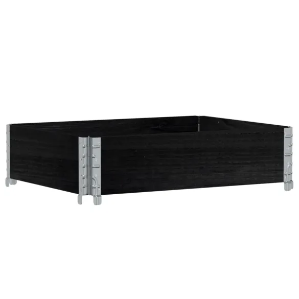 Jardinieră Grădină Lemn Masiv Pin Negru - 80x60 cm