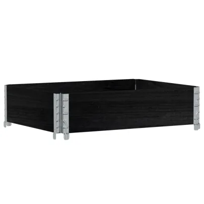 Jardinieră Grădină Lemn Masiv Pin Negru - 80x60 cm