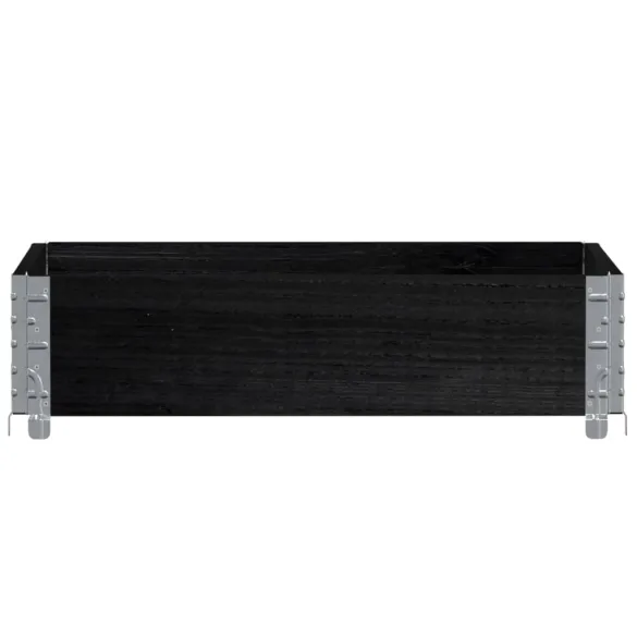 Jardinieră Grădină Lemn Masiv Pin Negru - 80x60 cm
