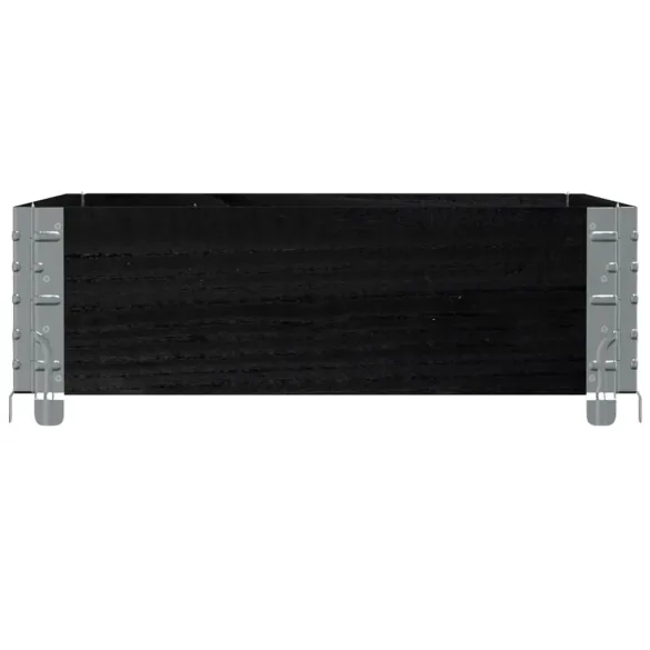 Jardinieră Grădină Lemn Masiv Pin Negru - 80x60 cm
