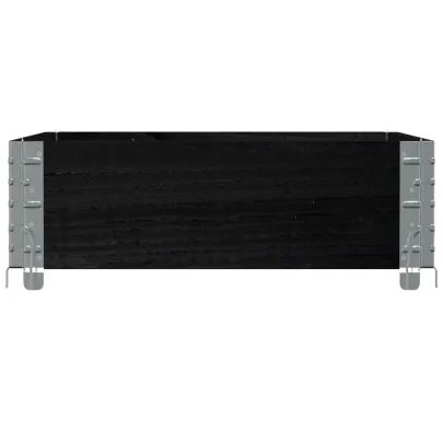 Jardinieră Grădină Lemn Masiv Pin Negru - 80x60 cm