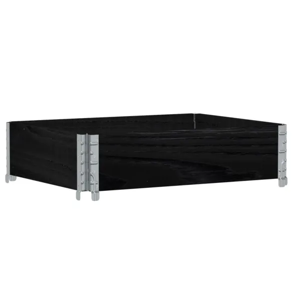 Jardinieră Grădină Lemn Masiv Pin Negru - 80x60 cm