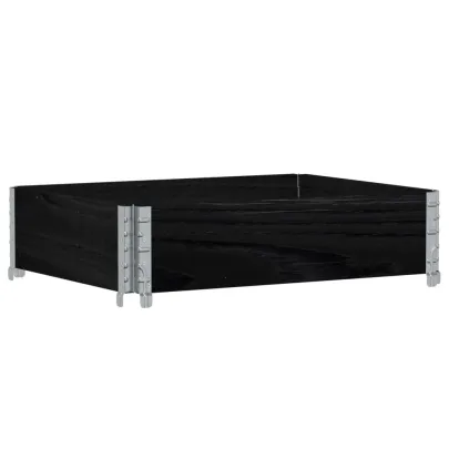 Jardinieră Grădină Lemn Masiv Pin Negru - 80x60 cm