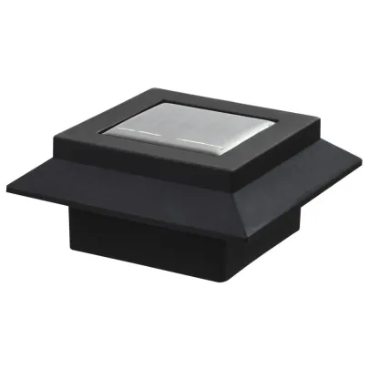 Set 6 Lămpi Solare Exterior LED - Negru Pătrat